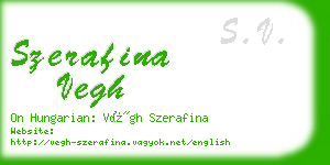 szerafina vegh business card